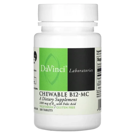 DaVinci Laboratories of Vermont, Жевательные B12-MC, 100 таблеток