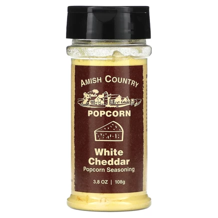 Amish Country Popcorn, Приправа для попкорна, белый чеддер, 108 г (3,8 унции)