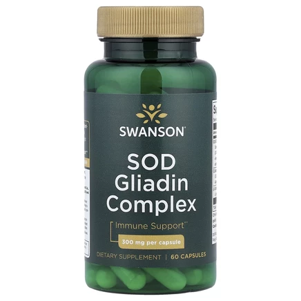 Swanson, Комплекс глиадина SOD, 300 мг, 60 капсул