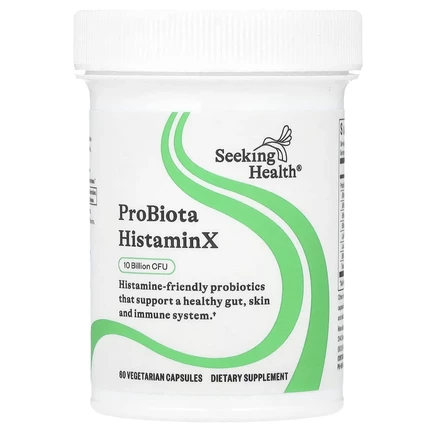 Seeking Health, ProBiota HistaminX, 10 млрд КОЕ, 60 кислотостойких вегетарианских капсул