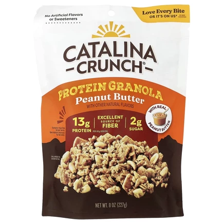 Catalina Crunch, протеиновая гранола, арахисовая паста, 227 г (8 унций)
