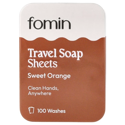 fomin, мыло для путешествий, сладкий апельсин, 100 шт., 44 г (1,55 унции)