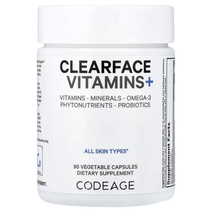 Codeage, Clearface Vitamins+, 90 капсул