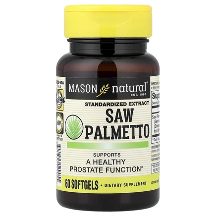 Mason Natural, Saw Palmetto, стандартизированный экстракт, 60 мягких таблеток