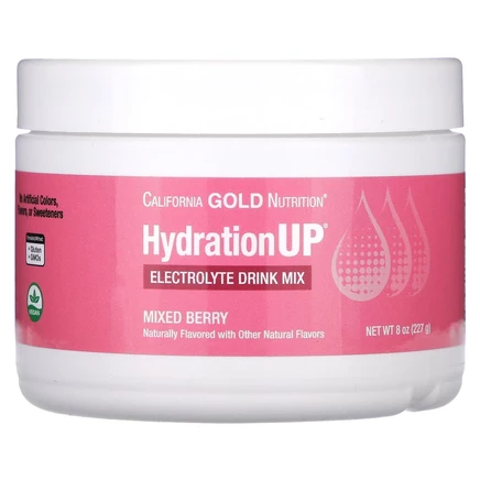 California Gold Nutrition, HydrationUP, электролиты с ягодным вкусом, 227 г (8 унций)