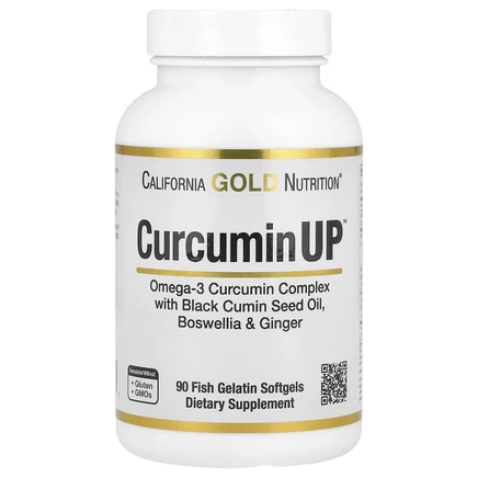 California Gold Nutrition, CurcuminUP™, 90 капсул из рыбьего желатина