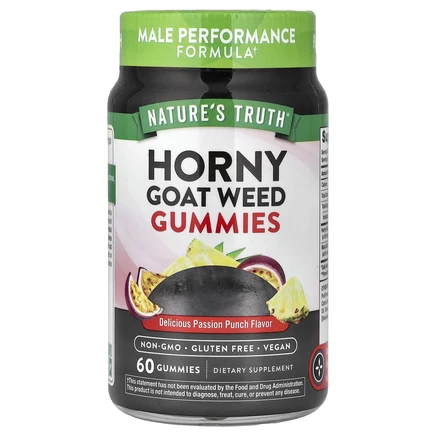 Nature's Truth, Horny Goat Weed, Passion Punch, 60 веганских жевательных таблеток