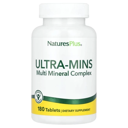 NaturesPlus, Ultra-Mins, мультиминералы с цельными продуктами, 180 таблеток