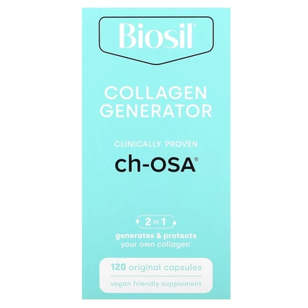 Biosil, Collagen Generator, средство для стимулирования производства коллагена, 120 оригинальных капсул