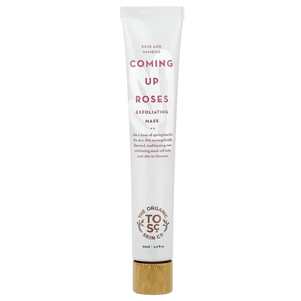 The Organic Skin Co., Coming Up Roses, отшелушивающая косметическая маска с розой и бамбуком, 60 мл (2 жидк. Унции)