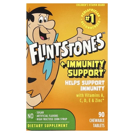 Flintstones, Мультивитамины для детей, плюс поддержка иммунитета, 90 жевательных таблеток