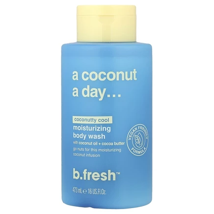 b.fresh, A Coconut A Day, увлажняющий гель для душа, прохладный кокос, 473 мл (16 жидк. унций)