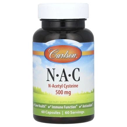 Carlson, N-A-C, 500 мг, 60 капсул