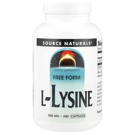 Source Naturals, L-лизин, 500 мг, 200 капсул