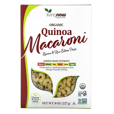 Макароны-рожки NOW Foods Living NOW без глютена, 227 г