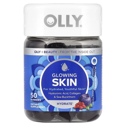 OLLY, Glowing Skin, пухлые ягоды, 50 жевательных таблеток