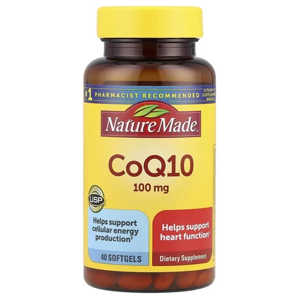 Nature Made, Коэнзим Q10, 100 мг, 40 мягких таблеток