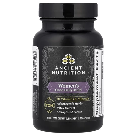 Ancient Nutrition, мультивитамины для женщин, один раз в день, 30 капсул