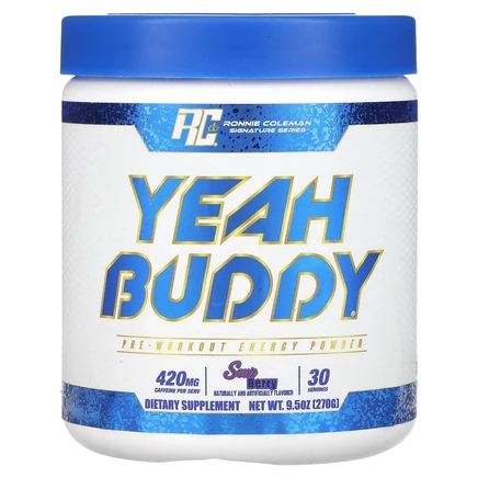 Ronnie Coleman, Signature Series, Yeah Buddy, энергетический порошок перед тренировкой, с кислинкой, 270 г (9,5 унции)