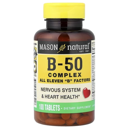 Mason Natural, Комплекс B-50`` 100 таблеток