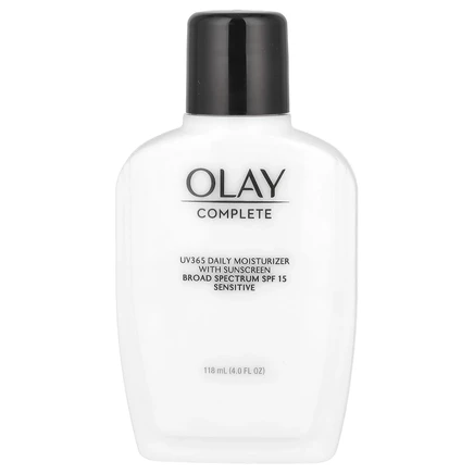 Olay, Complete, UV365, ежедневное увлажняющее и солнцезащитное средство, SPF 15, для чувствительной кожи, 118 мл (4,0 унции)
