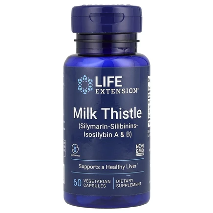 Life Extension, Расторопша, 60 вегетарианских капсул