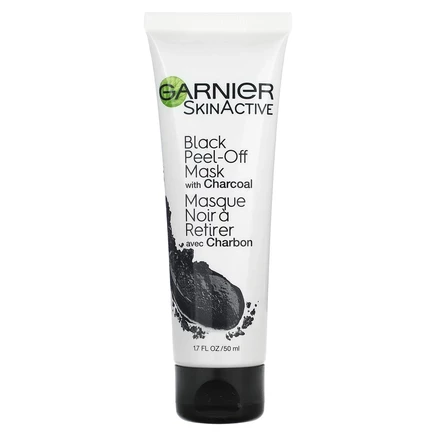 Garnier, SkinActive, черная отшелушивающая косметическая маска с древесным углем, 50 мл (1,7 жидк. Унции)