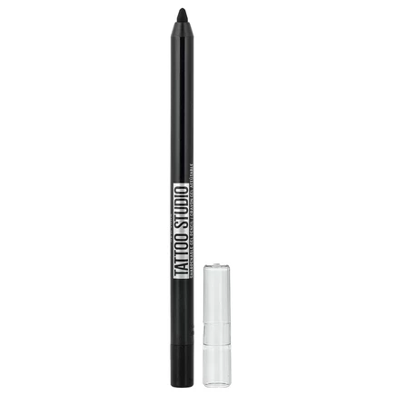 Maybelline, Tato Studio, подводка для глаз, легкосмываемый гелевой карандаш, водостойкий, оттенок 900 Deep Onyx, 1,2 г (0,04 унции)