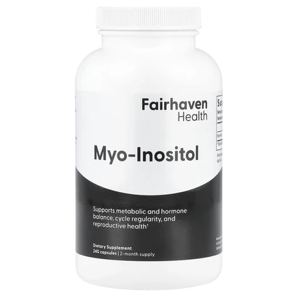 Fairhaven Health, Мио-инозитол, для мужчин и женщин, 240 капсул