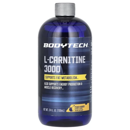 BodyTech, L-карнитин 3000, персик и манго, 709 мл (24 жидк. унции)