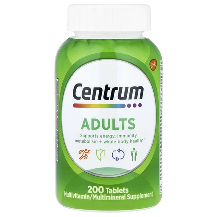 Centrum, Мультивитамины для взрослых, 200 таблеток