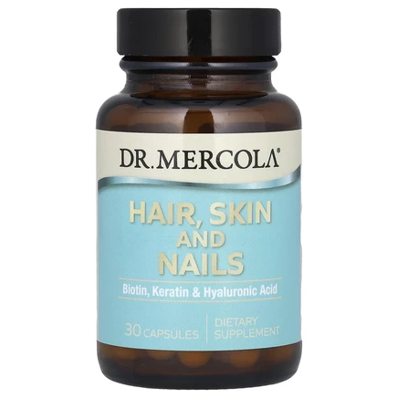 Dr. Mercola, Волосы, кожа и ногти, 30 капсул