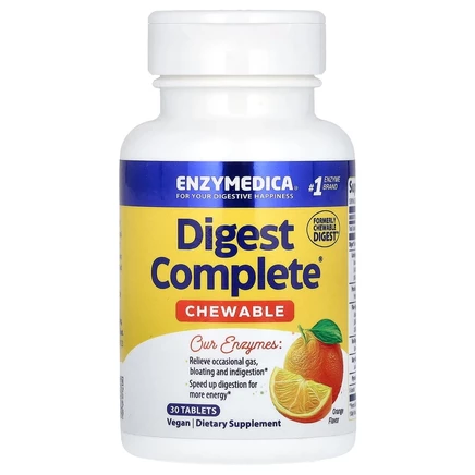 Enzymedica, Chewable Digest, апельсин, 30 жевательных таблеток