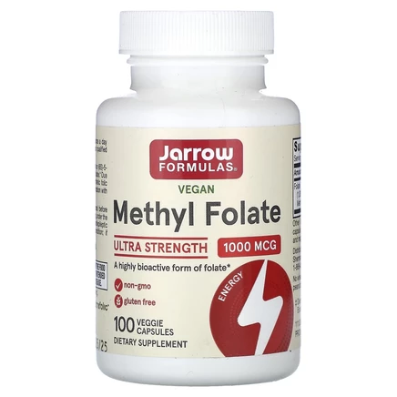 Jarrow Formulas, метилфолат, 1000 мкг, 100 вегетарианских капсул