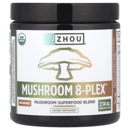 Zhou Nutrition, Mushroom 8-Plex Powder, 2.14 oz (60 g)