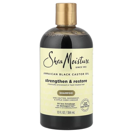 SheaMoisture, ямайское черное касторовое масло, укрепляющий и восстанавливающий шампунь, 384 мл (13 жидк. унций)