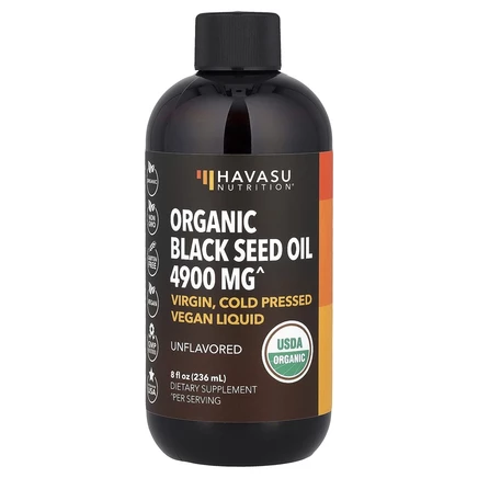 Havasu Nutrition, Органическое масло черного тмина, без добавок, 236 мл (8 жидк. Унций)