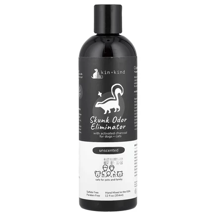 Kin+Kind, Skunk, шампунь для устранения запаха, для собак и кошек, без запаха, 354 мл (12 жидк. унций)
