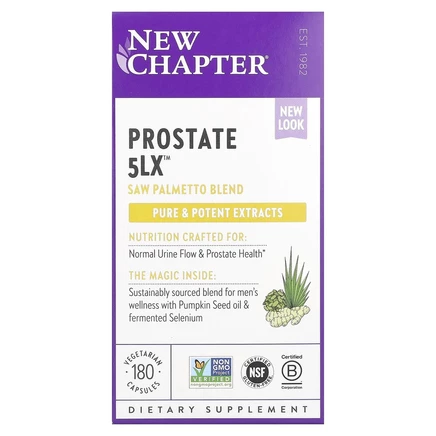 New Chapter, Prostate 5LX, 180 вегетарианских капсул