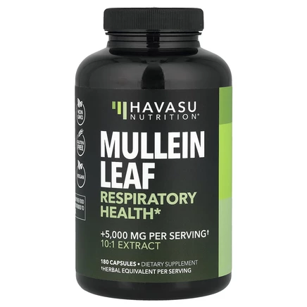 Havasu Nutrition, листья коровяка, 180 капсул (500 мг в 1 капсуле)