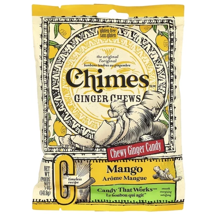 Chimes, жевательные таблетки с имбирем, со вкусом манго, 141,8 г (5 унций)