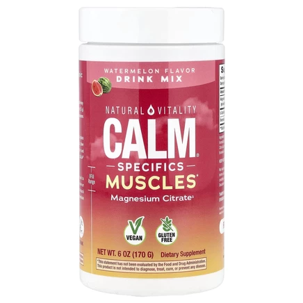 Natural Vitality, CALM® Specials Muscles, смесь для приготовления напитка с цитратом магния, арбуз, 170 г (6 унций)
