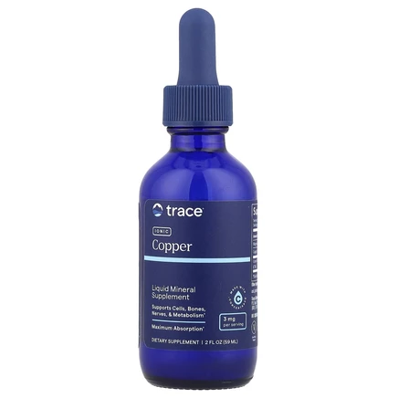 Trace Minerals ®, Ионная медь, 3 мг, 59 мл (2 жидк. Унции)