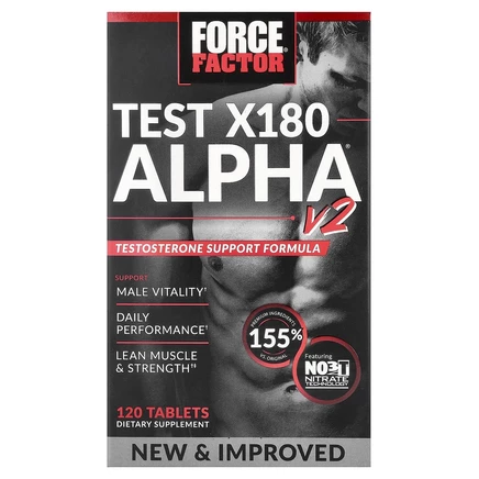 Force Factor, Test X180 Alpha V2`` 120 таблеток