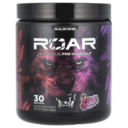 Rule One Proteins, Roar, Ferocious предтренировочный комплекс, со вкусом дикого винограда, 285 г (10,05 унции)