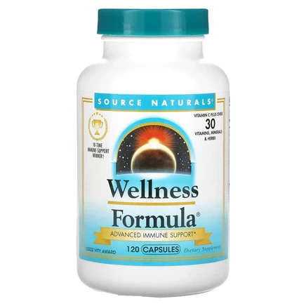 Source Naturals, Wellness Formula, улучшенная иммунная поддержка, 120 капсул