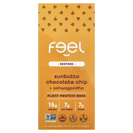 Протеиновые батончики The Feel Bar с ашвагандой, 10×57 г