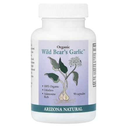 Arizona Natural, Органический чеснок дикого медведя, 90 капсул