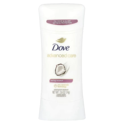 Dove, Дезодорант-антиперспирант Advanced Care, аромат «Кокос», 74 г
