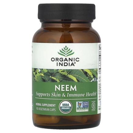 Organic India, Ним, 90 растительных капсул